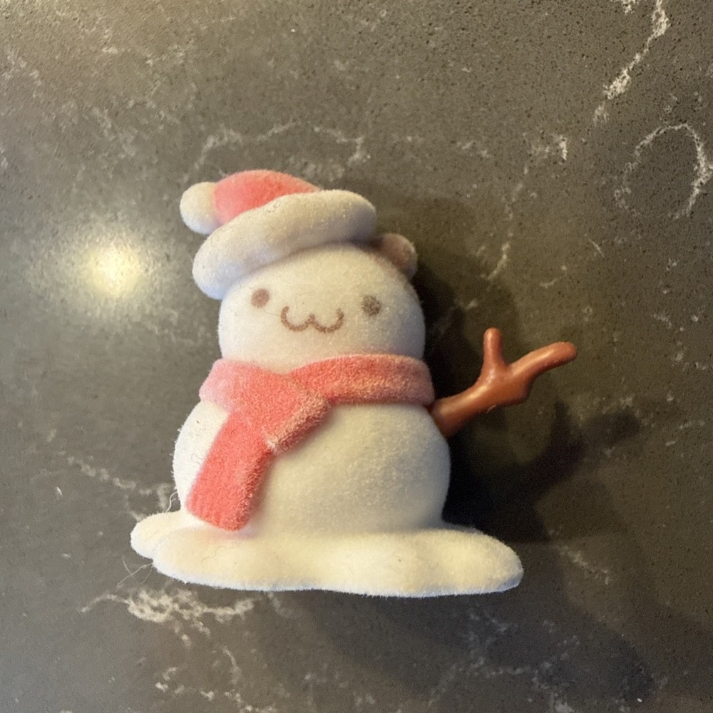 Sanrio Pompompurin Authentic Winter Figurine Snowman RARE Collectible Christmas